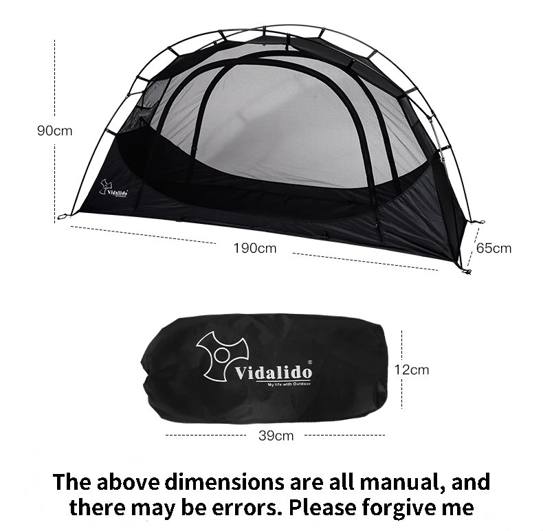 Cheap Goat Tents Vidalido Single Person Outdoor Camping Bed Tent Lightweight and Convenient Net Anti mosquito Portable Aluminum Alloy Pole Inner   